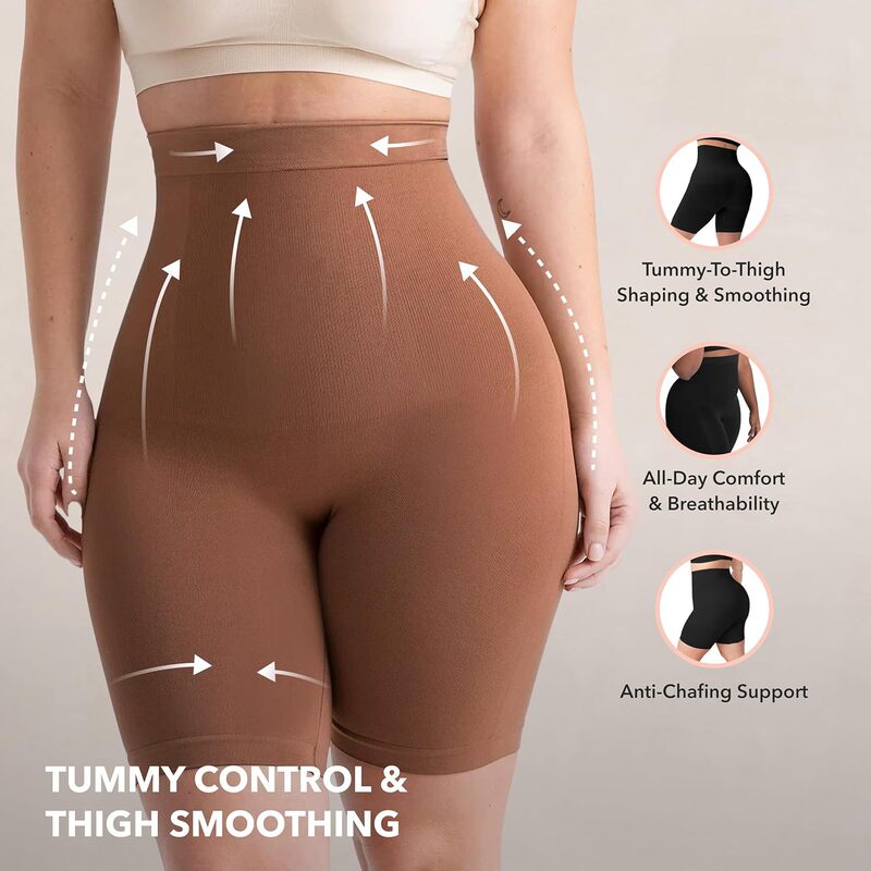 Shapermint Women's Shapewear – High-Waisted Tummy Control Shorts, Thigh Slimming, Women's Style