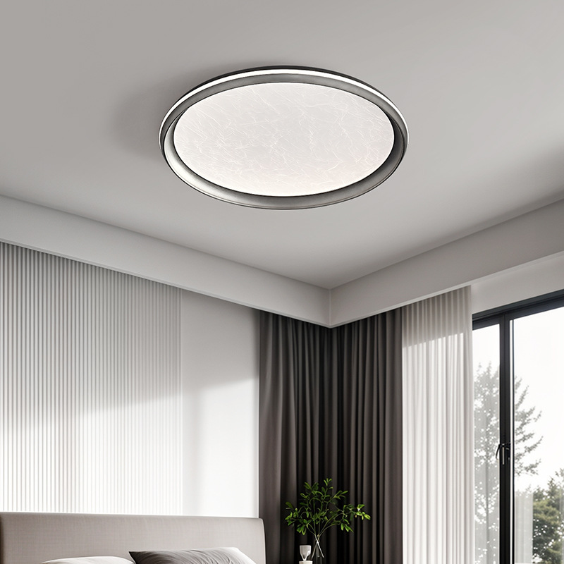 Luz de techo del dormitorio moderna lujosa alta sensación redonda ultra delgada inteligente LED estudio minimalista italiano sala de protección de ojos