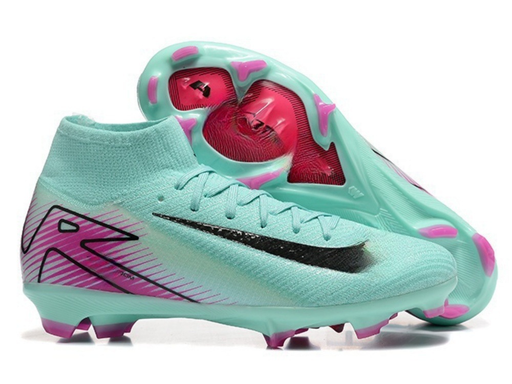 Comercio exterior nuevo Assassin 16 zapatos de fútbol competencia profesional zapatos de alta altura construidos totalmente cojín impermeable de punto zapatos de fútbol FG