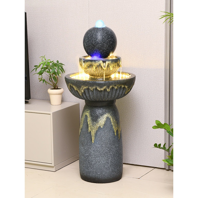 简约流水摆件循环水招财风水球加湿器景观客厅玄关别墅办公室装饰