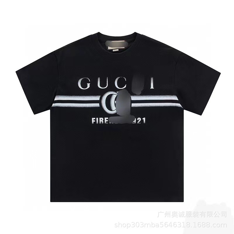 国境を越えた貿易 G ファミリー 24ss 高品質 240 グラム デイリー カジュアル ルーズ メンズ レディース カップル ラウンドネック 半袖 Tシャツ|undefined