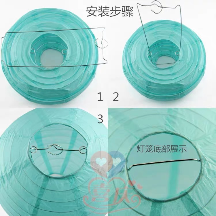 婚禮布置彩色燈籠新年春節紙燈籠裝飾掛飾可摺疊手工圓形燈籠diy