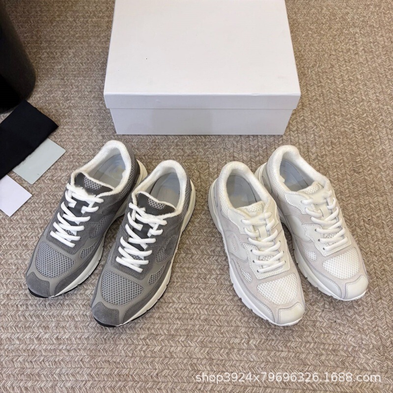 Arc de Triomphe 2026 New Model Genuine Leather Mesh Dad Shoes for Women, Breathable, Comfortable, Soft Sole, Lightweight Casual Sneakers