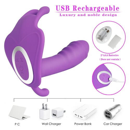 Vibrating Female Wearable Device Fake Penis Remote Control Wear Butterfly Self-pleasure Vibration Rod Fun Adult Products