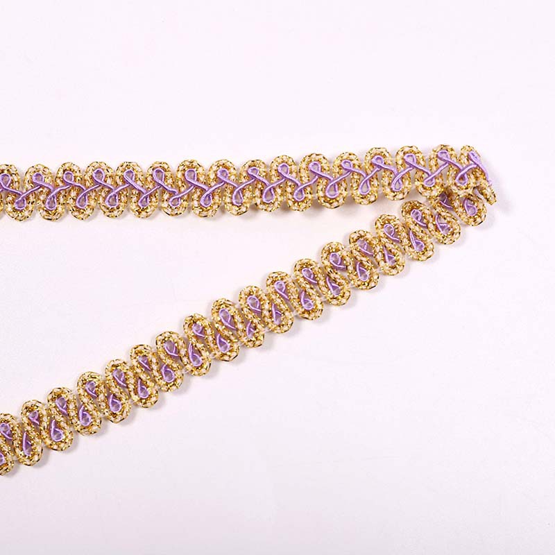 Spot 1.2cm color oro y plata accesorios de encaje accesorios de ropa 32 colores ciempiés borde de espigan encaje