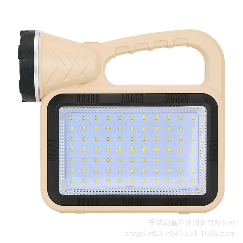 Nueva lámpara portátil solar multi-función simulación llama iluminación trabajo Lámpara Multi-fuente de luz al aire libre Searchlight al por mayor