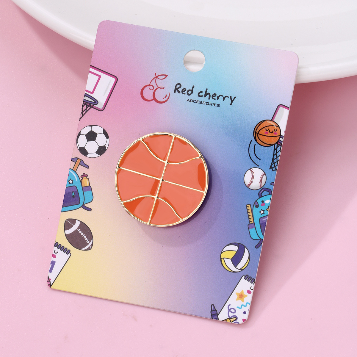 9g Weight Brooches Classification Daily Occasion Alloy Material Basketball, Football Pattern All Seasons Season Unisex Gender Plating Design Cute, Modern Style Style Cute Modern Style Pin Basketball Football Alloy Plating Unisex Brooches 1