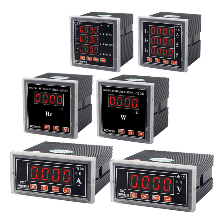 DC经典数显液晶智能多功能仪表交直流功率因数频率转速有功无功