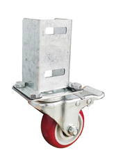 多層貨架萬向輪U型置物架承重軲轆帶剎車包膠靜音軸承尼龍腳輪套