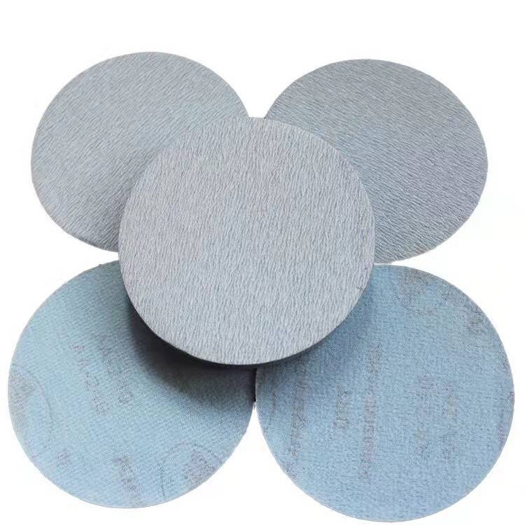 4寸100MM/ 5寸125MM金牛白砂植绒 干磨砂纸片  家具木工打磨沙纸