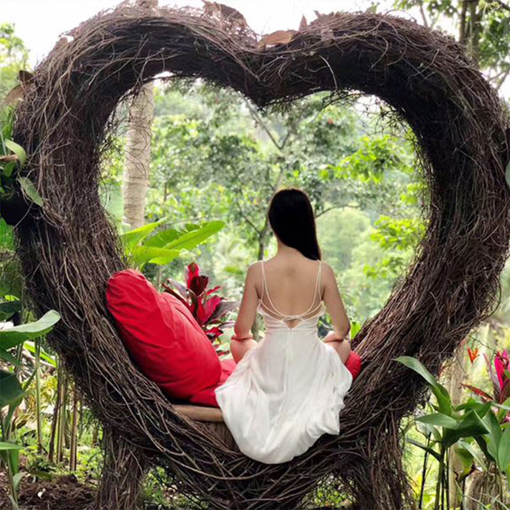 Bali Instagram Famous Bird's Nest Swing Same Style Outdoor Large Heart Shaped Bird's Nest Photo Suspension Chair Scenic Park Hammock