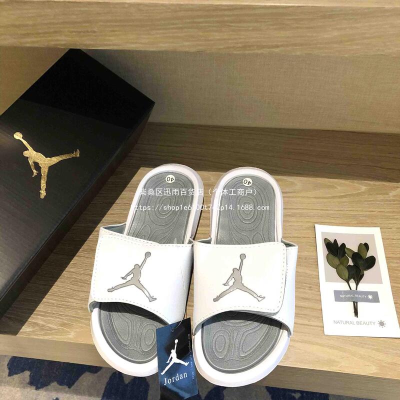 Trendy Sports Influencer Unisex Non-Slip Outdoor Velcro American-Style Summer Flyman Pure Original Aj Slippers Ins Slippers