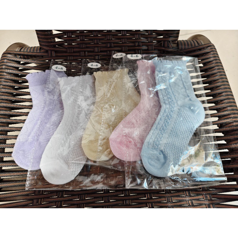Summer Thin Children's Socks Combed Cotton Breathable Mesh Socks Girls Lace Socks Student Socks