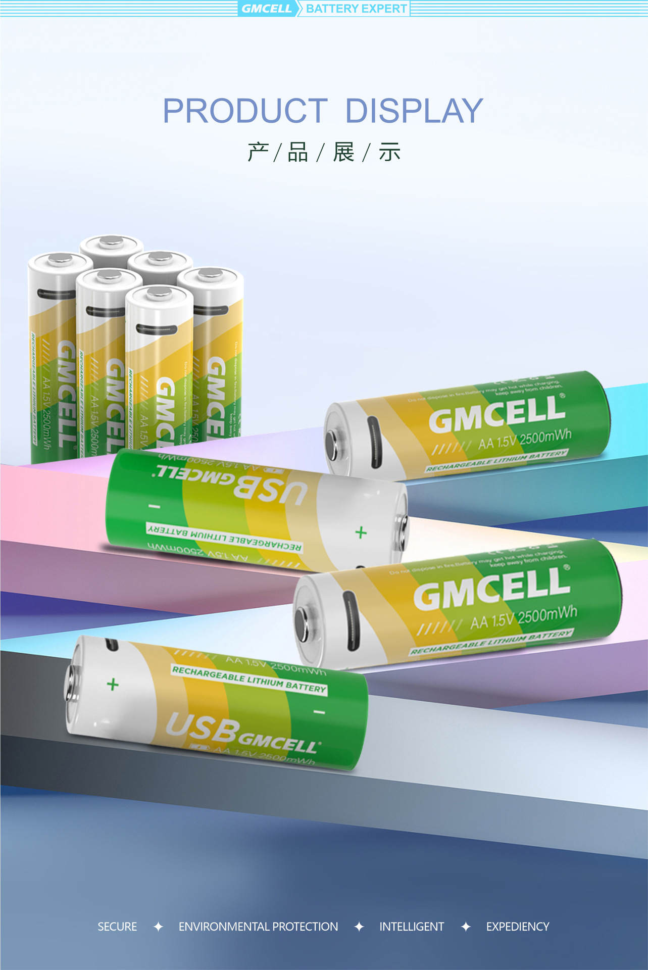 Typec Rechargeable Battery No. 5 and No. 7 Customized Household USB Battery 1.5V Rechargeable No. 5 Battery Aa Battery