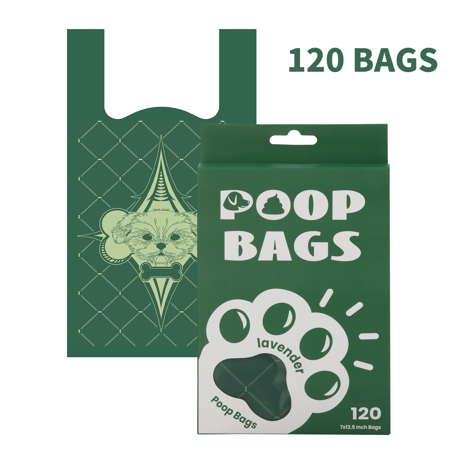 Transfronterizos de mano bolsa de excremento de perro chaleco EPI bolsa de arena 1.5 seda degradable bolsa de arena de gato bolsa de basura de mascotas