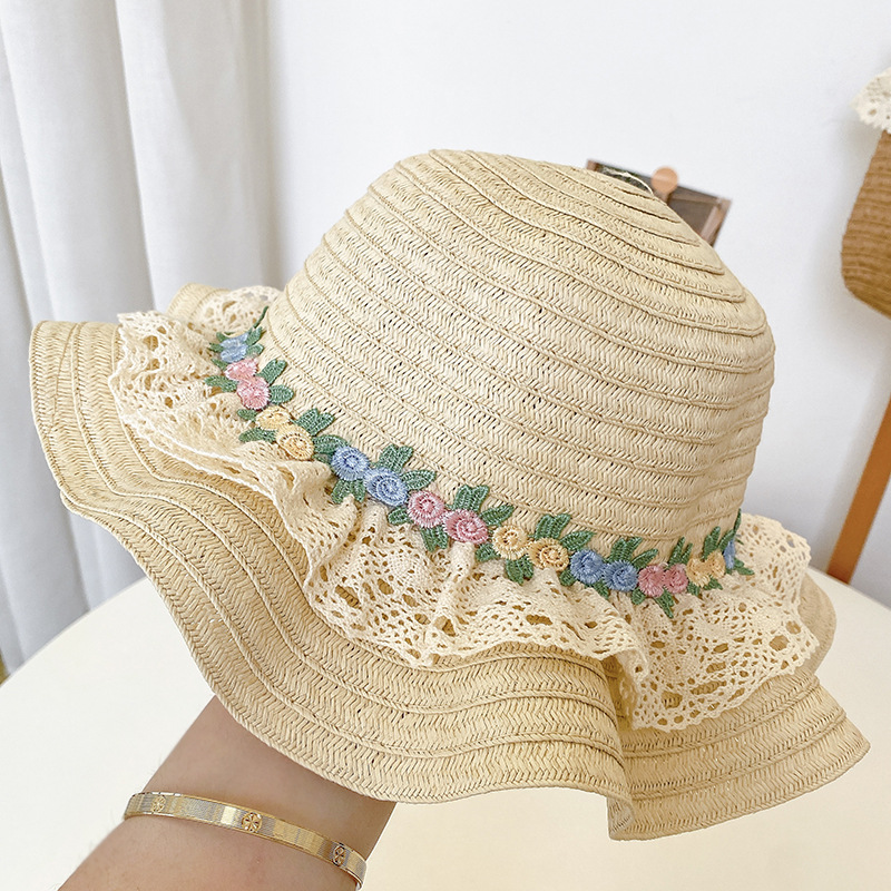 Sombreros para niños niñas sombreros de paja de verano niñas sombreros de pescador de verano bebé sombreros de playa
