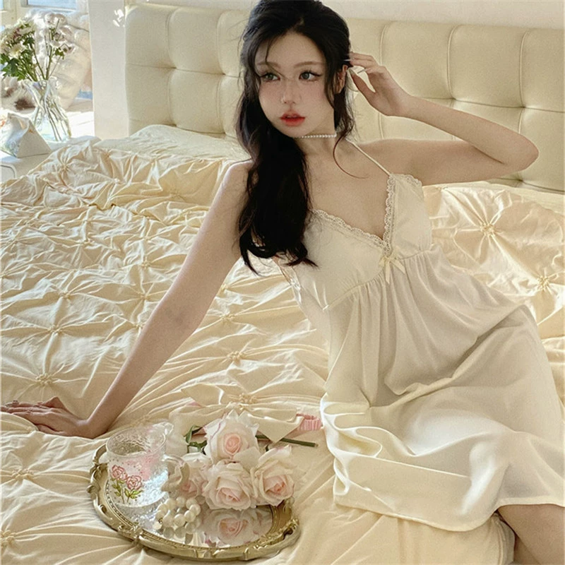 Summer silk sexy pijama, lifting effect, loose fit, french style, oversize