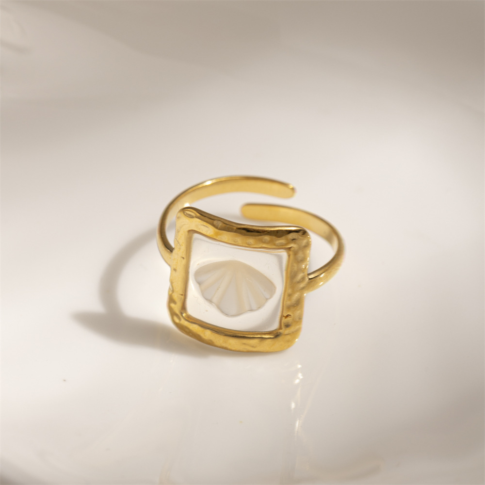 Anillo de acero inoxidable europeo y americano de Tena, acero de titanio, flores que no se desvanecen, anillos de flores, joyas, anillos abiertos transfronterizos apilados