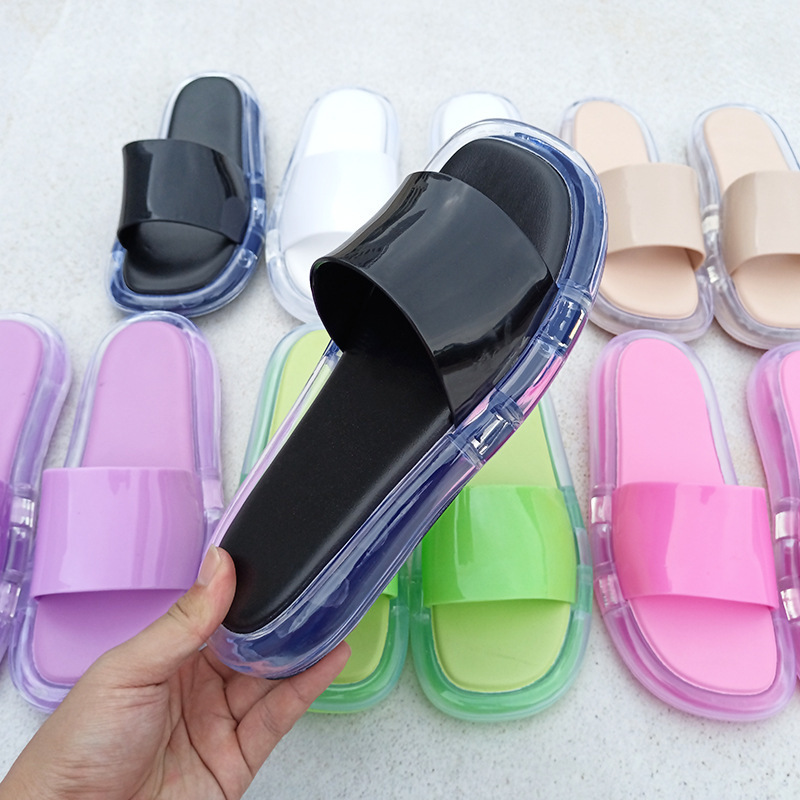 Air-Cushion Slip-On Slippers for Women, European and American Big-Name Ladies' Sandals, 2023 New Popular Summer Cross-Border