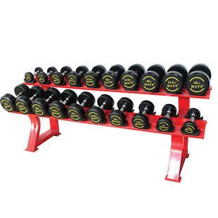 Huijun (Huijun) Rubber Commercial Dumbbell 275kg Dumbbell (2.5-25KG) 10 Pack Shelf