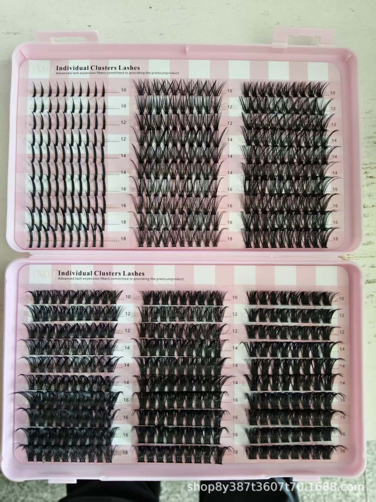 Nuevo conjunto de pestañas falsas mezcladas que contienen herramientas de pinzas de pegamento, herramientas de maquillaje de belleza al por mayor.
