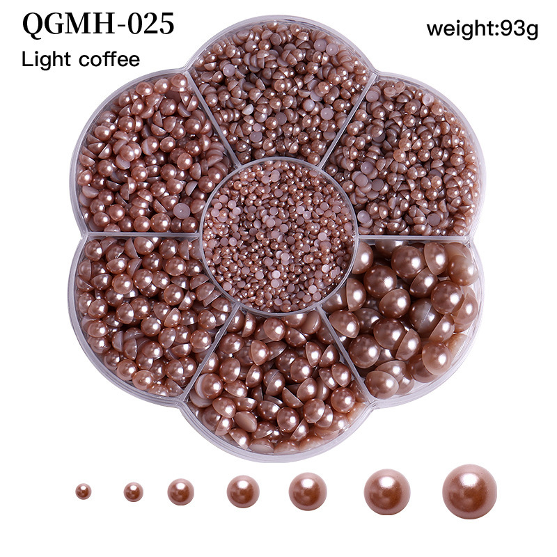 20色パールネイルアクセサリー7格梅の花ボックスカラー半円真珠アクセサリー2/3/4/5/6/8/10mm|undefined