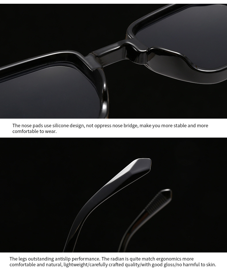 Geometric Pattern Casual Geometric PC UV400 Protection Square Full Frame Women's Sunglasses