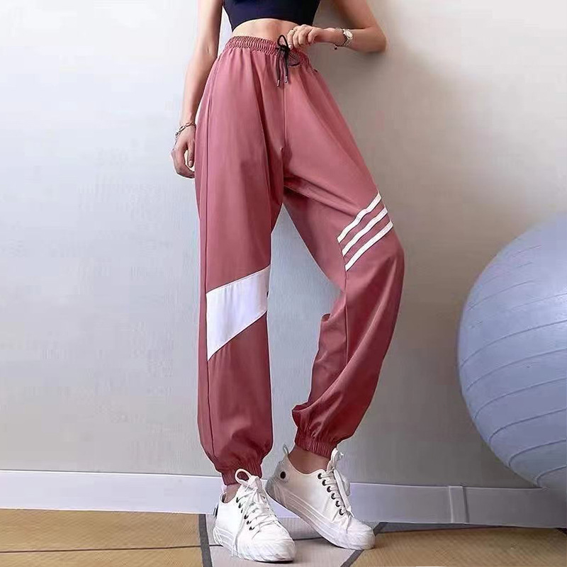 2021新款运动裤女高腰显瘦束脚哈伦裤宽松透气跑步休闲运动裤