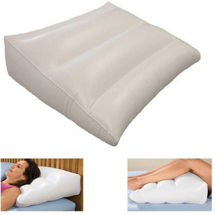 Pvc Flocking Triangular Inflatable Cushion Travel Inflatable Foot Pad Office Lunch Break Pillow Cushion Small Sofa