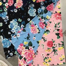 全棉针织弹力 平纹碎花 抽象 格仔数码印花