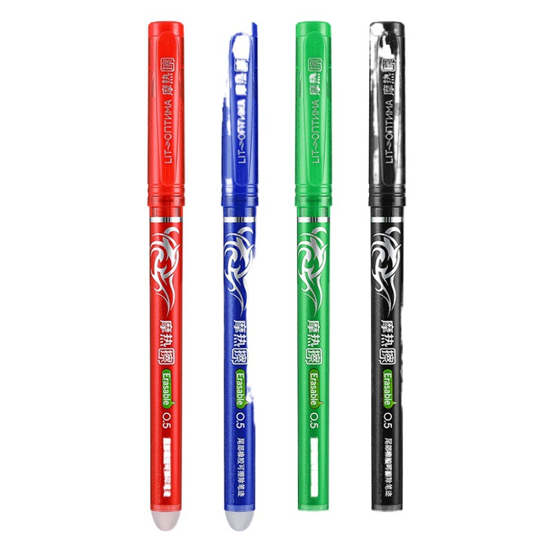 Pluma de gel pluma de agua borrable en caliente marca de oficina pluma de firma 0,5 M estudiante de oficina cepillo pregunta pluma de cuatro colores Mo fácil de limpiar