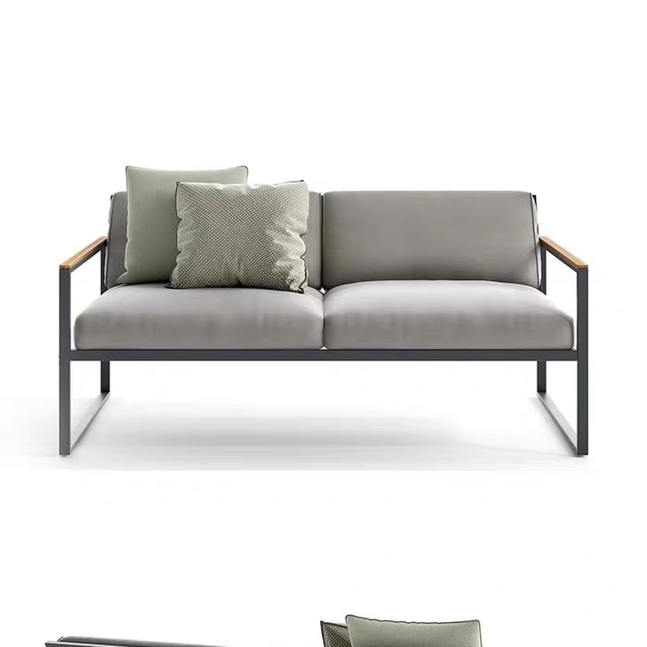 Salón al aire libre sofá de teca sofá patio villa jardín al aire libre impermeable muebles de sala de sol