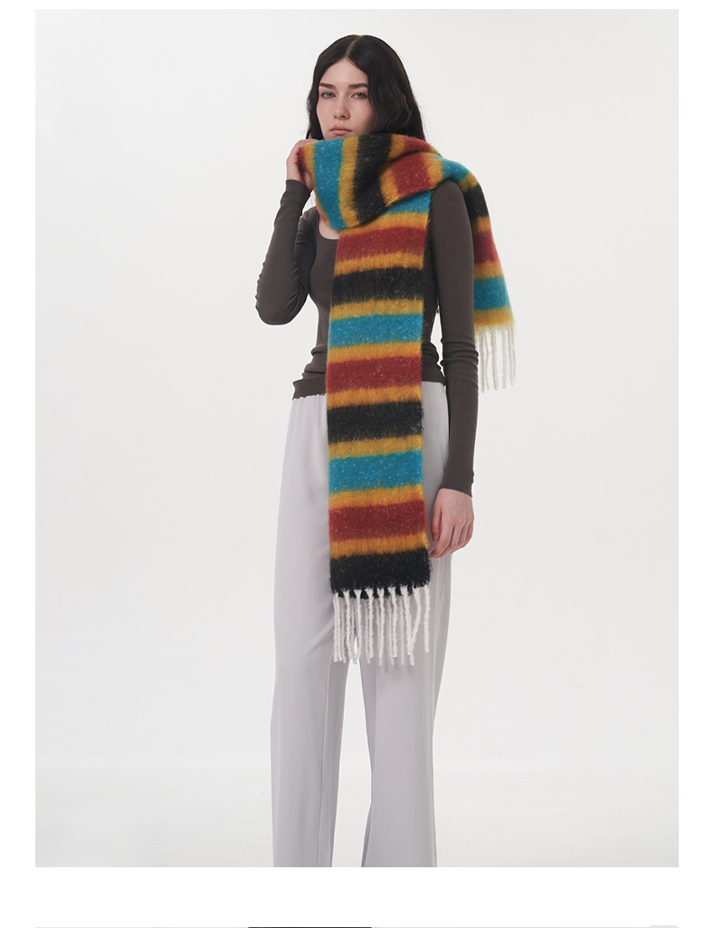 Sciarpa a quadri da donna - sciarpa morbida effetto cashmere_voghion.com