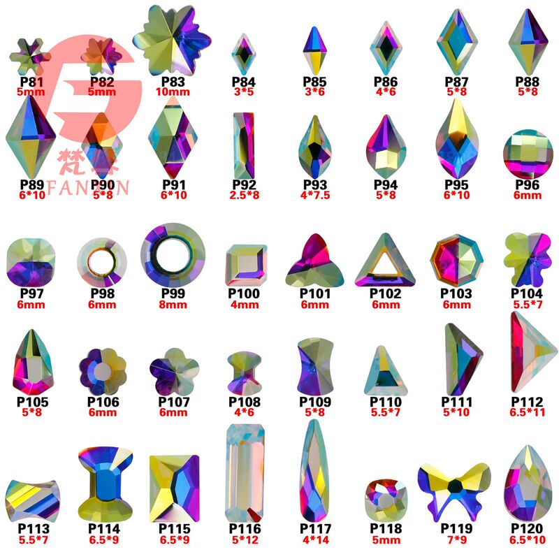 Manufacturer Wholesale Flat-Bottomed Irregular-Shaped Rhinestones, Glass Rhinestones, Water Drop Ab Iridescent Nail Art Rhinestones, DIY Nail Hot-Selling Accessories