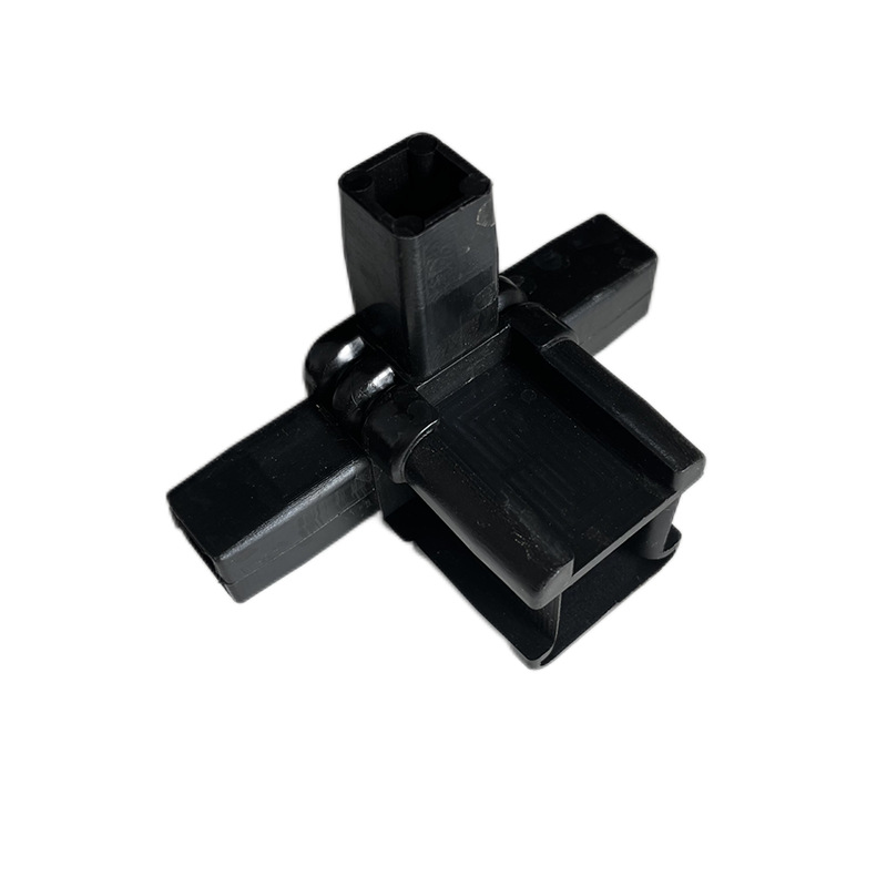 厂家直营 塑料连接件 二三通圆管连接件 方管连接件 注塑拐角