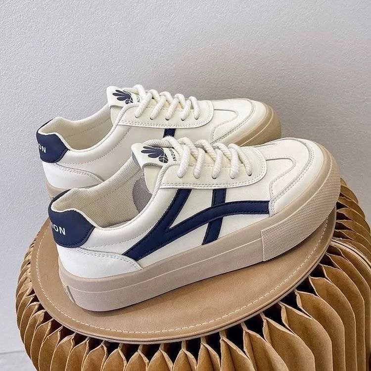 Color минималистские женские туфли весной 2025 новый кампус ветер спортивные маленькие белые туфли повседневные модные туфли на толстой подошве