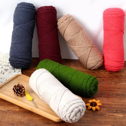 Tufting yarn 8-ply milk cotton lover's cotton scarf knitting yarn DIY crochet stuffed animal hat coarse yarn