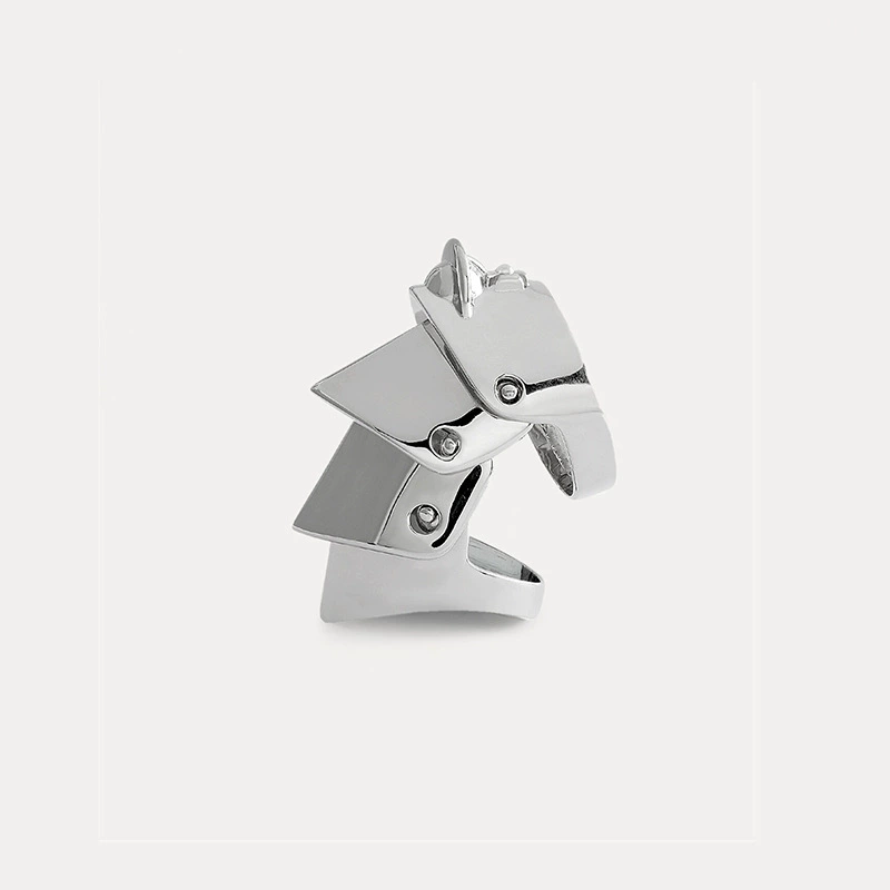 Armor Joint Ring (Vivienne) Multi-Layer Saturn Style, Medium Gothic Statement, Sizes 55/58/61 mm