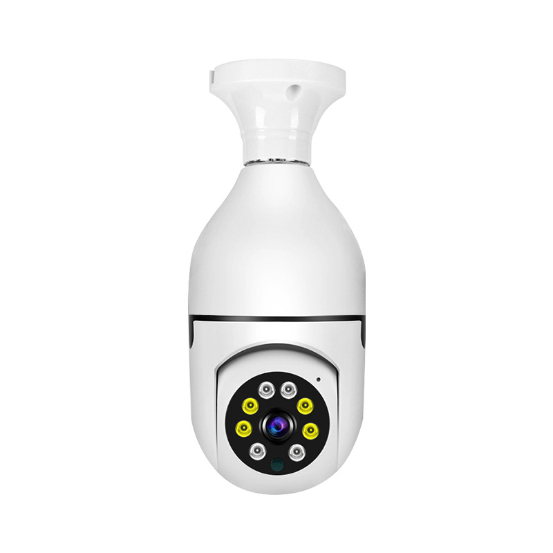 V380 lámpara de iluminación cámara de lámpara panorámica tipo cabezal de lámpara inalámbrica WiFi doble luz visión nocturna 360 monitoreo inteligente remoto