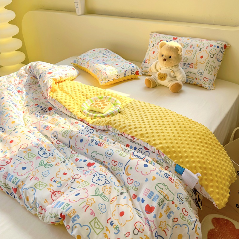 Removable And Washable Type A Knitted Cotton Bean Quilt Multifunctional Beanie Quilt Cover Blanket Baby Blanket