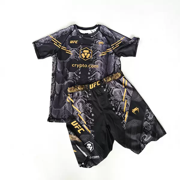 Cross-border UFC quick-dry combat muay thai anti-abrasion short-sleeve shorts fighting training suit sanda boxing set for children