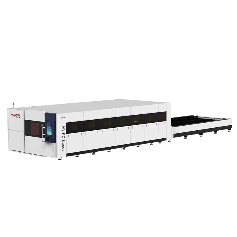 Метрическая лазерная резка по волокну CNC высокая мощность 6000 Вт металл нержавеющая сталь промышленная закрытая большая камера