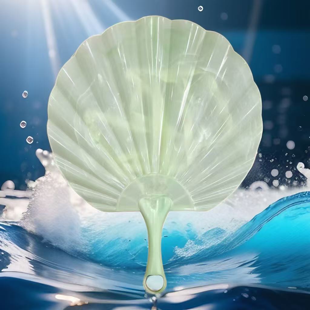 El nuevo ventilador de concha de jade de imitación es grueso y duradero, súper fresco, ventilador de viento antiguo, ventilador portátil de gama alta