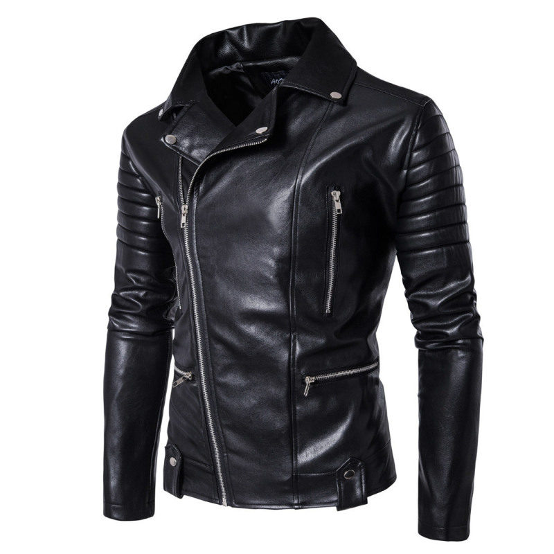 2025 Men's European Size Leather Jacket Multi-Zip Men's Leather Jacket Cycling Harley Motorcycle Style Pu Leather Jacket 2025 Men's European Size Leather Jacket Multi-Zip Men's Leather Jacket Cycling Harley Motorcycle Style Pu Leather Jacket
