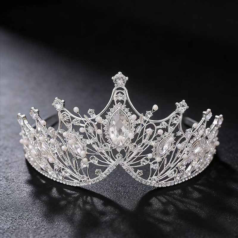 Corona de Cristal para Novia de Aleación, Retro, Galvanizada, Hecha a Mano, para Bodas y Cumpleaños image 6