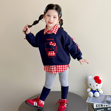 女童韩版卫衣套装秋季2025新款洋气儿童时尚休闲女宝宝秋装两件套