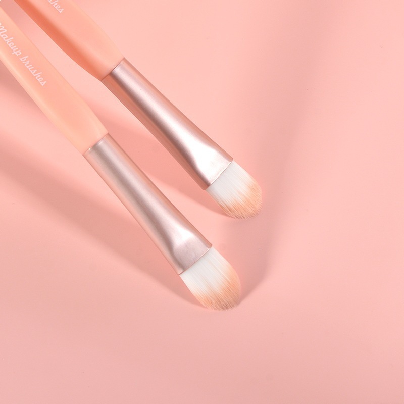 Marianne doble cabeza de sombra de ojos cepillo suave detalle de cepillo brillante cepillo de maquillaje de resaltado