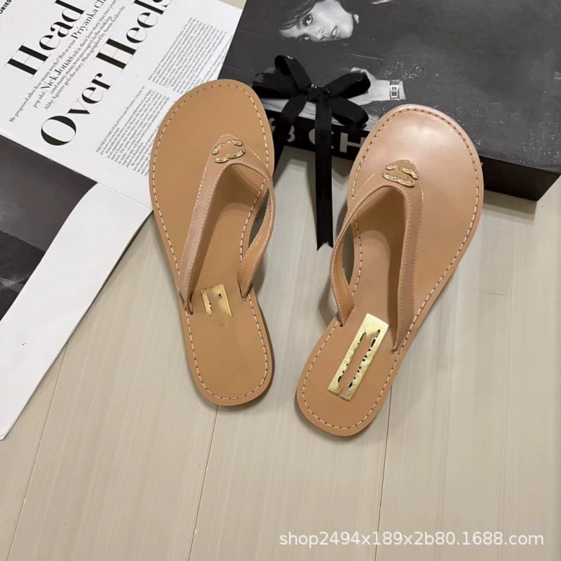 Сланцы, обувь, пляжные универсальные сланцы-шейлы, стиль Chanel, натуральная кожа