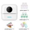 X5 white (+5 rolls of printing paper +5 rolls of stickers +3 rolls of colored paper + colored pens)