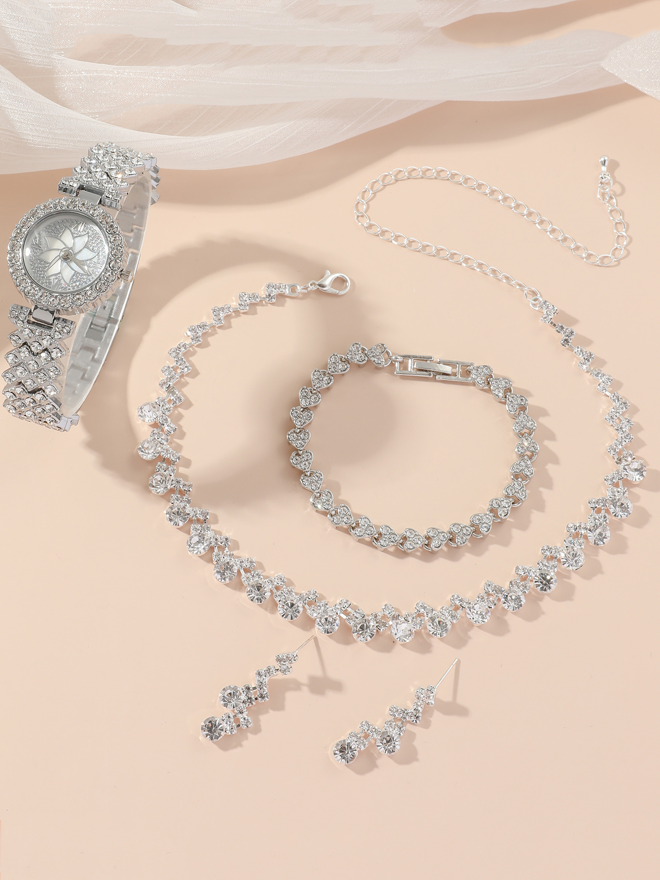 Explosions New Style Gypsophila Watch Women's Creative Gift set 4 pcs/set_voghion.com